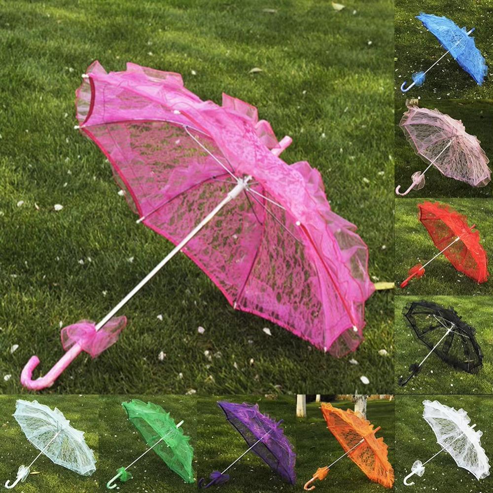 Воланы Отделка Цветочное Кружево Зонт Романтичный Ручная Работа Цветы Зонты Новые Свадебные Зонты