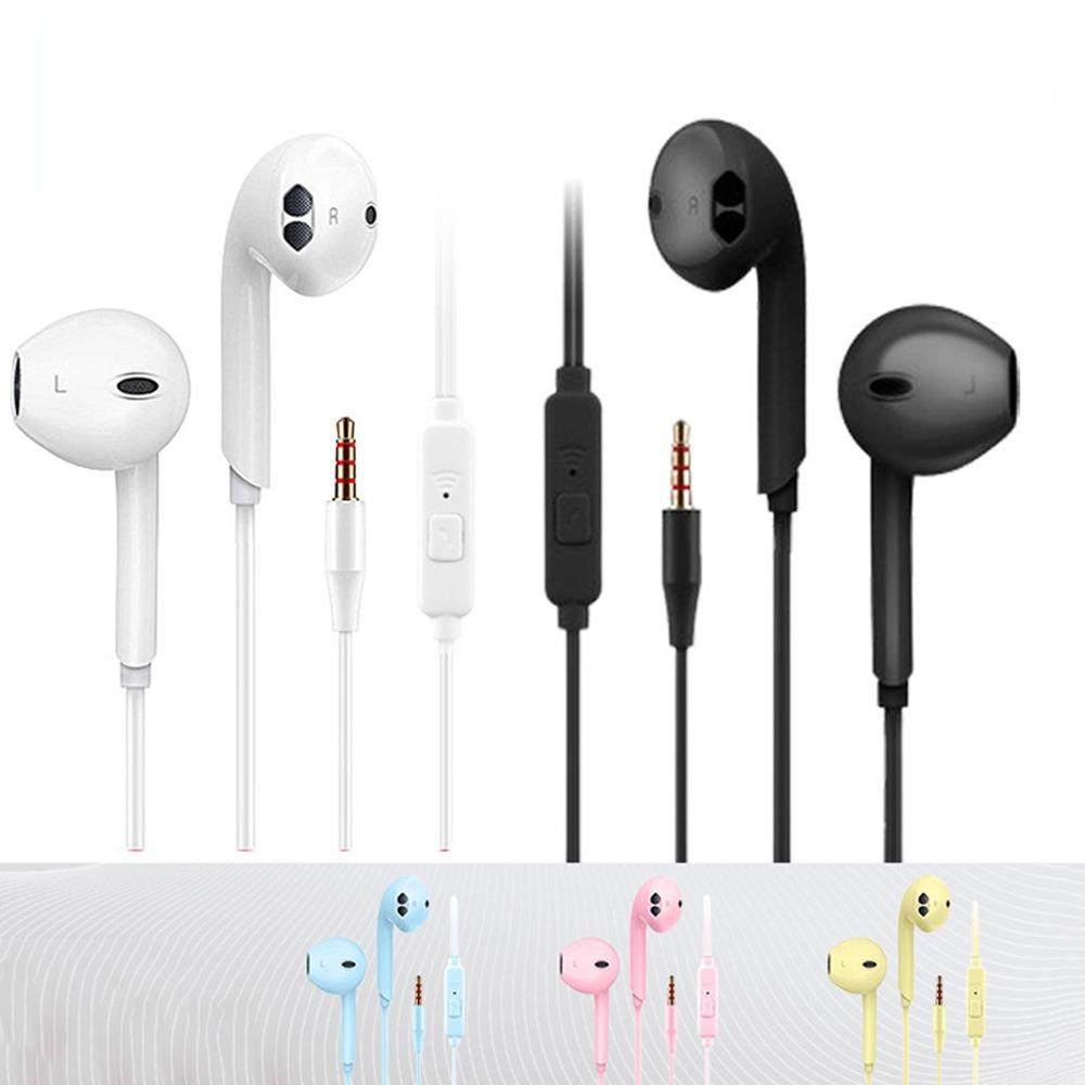 with Mic Wired Phone Earphone Round Head Mic Headphones Sport Earphones Wired Headset  Mobile Phone