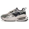Li Ning Project Comfortable Fashion Shock Absorbing Durable Low Top Dad Shoes Women Shoes Gray Black AGCT134-2