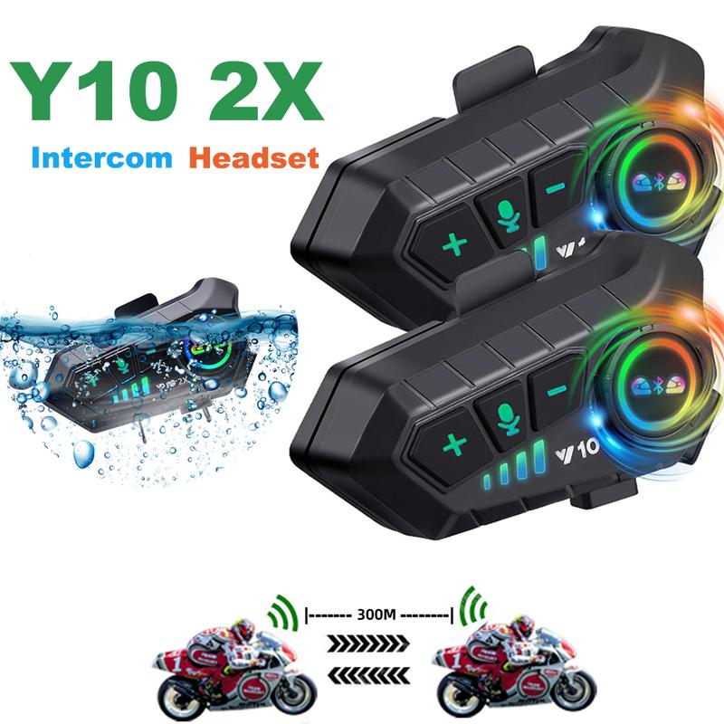 Kebidumei YP10 2X беспроводной Bluetooth5.3 мотоциклетный шлем гарнитура интерком водонепроницаемый 300 м Intercomunicador динамик наушники