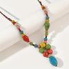 JMXD Бохо Винтажный Керамический Длинный Ожерелье Цепочка для Свитера Подвеска Заявление Универсальный Аксессуар для Одежды Этнический Ретро Мода Ювелирные Изделия