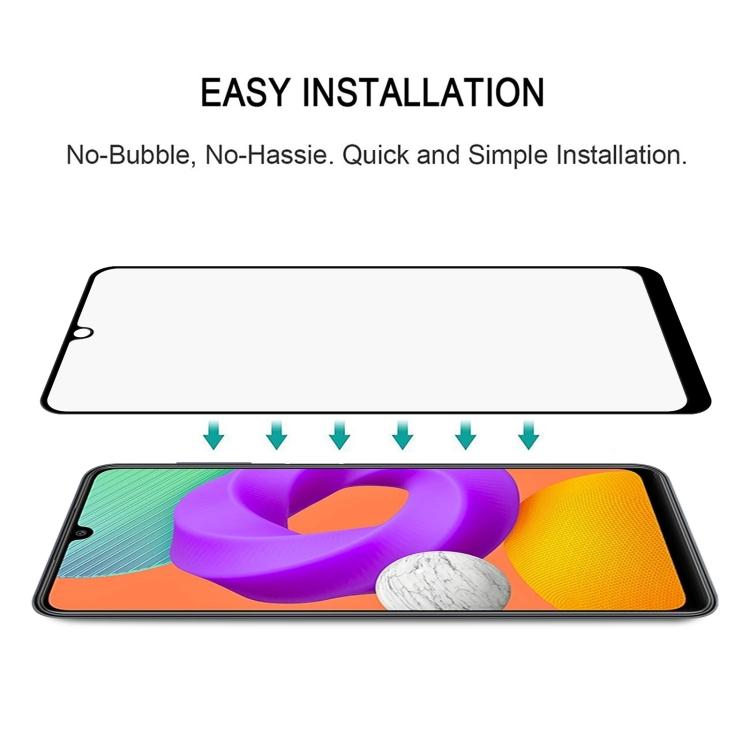 Закаленное стекло для Samsung Galaxy M22, Full Glue, на весь экран