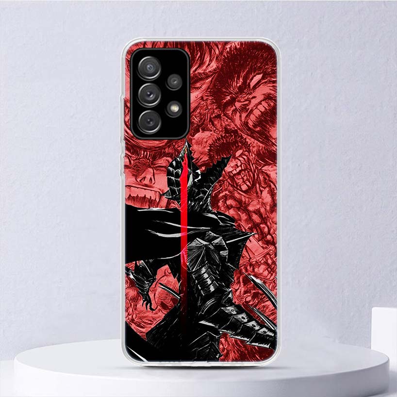 Black White G-Guts B-Berserks Soft Case For Samsung Galaxy A17 A16 A26 A36 A56 A15 A14 A13 A55 A54 A53 Phone Cover A25 A35 A24 A