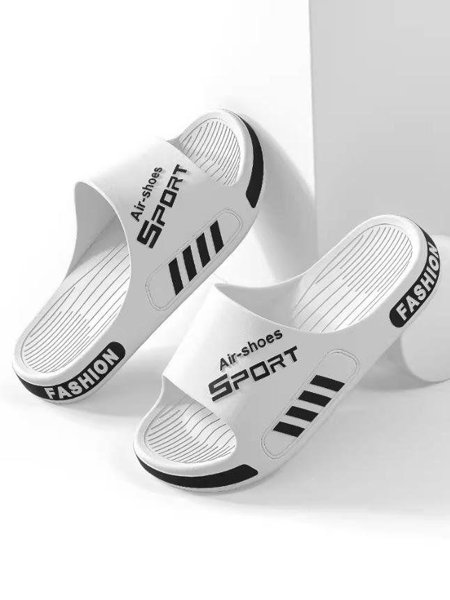 Fashion Men's Slippers PVC Soft Sole Non-slip Slides Casual Outdoor Beach Flip Flops Home Bathroom Couples Slippers New Sandal