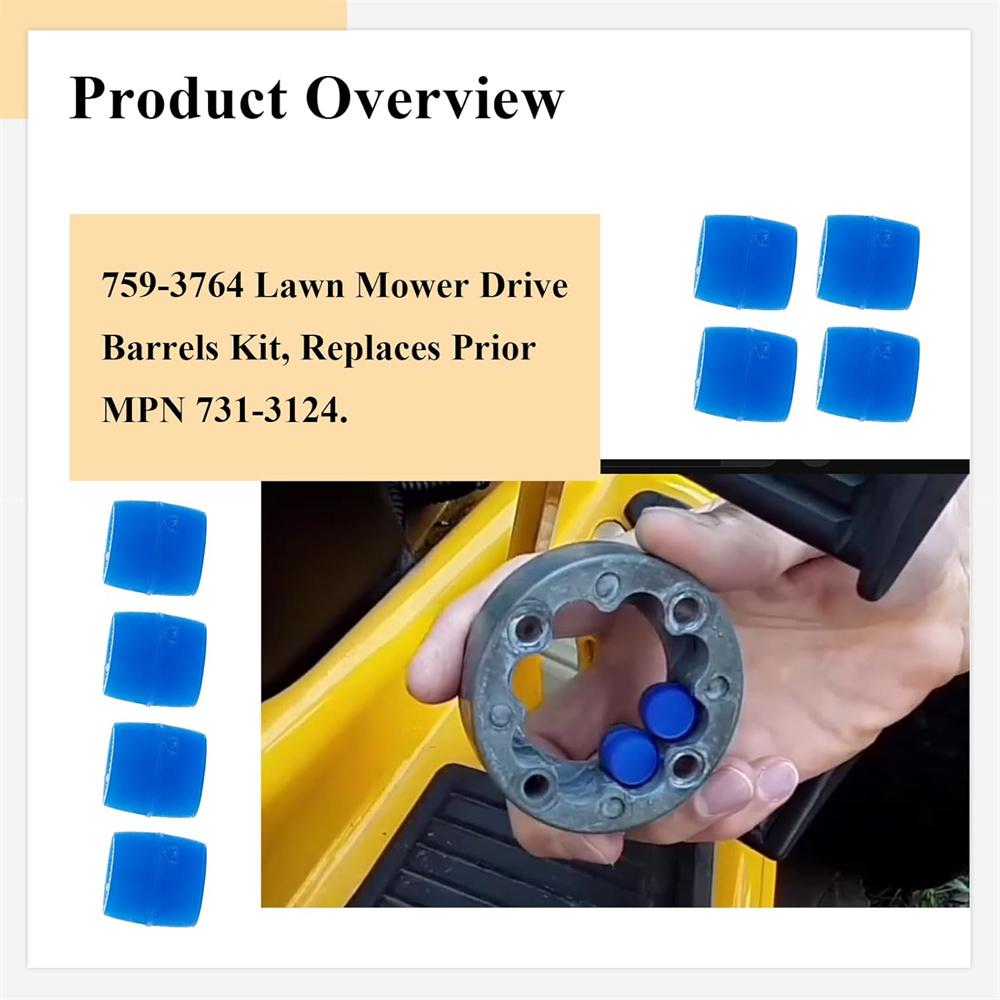 8pcs 759-3764 Drive Barrels Lawn Mower Drive Barrels Kit