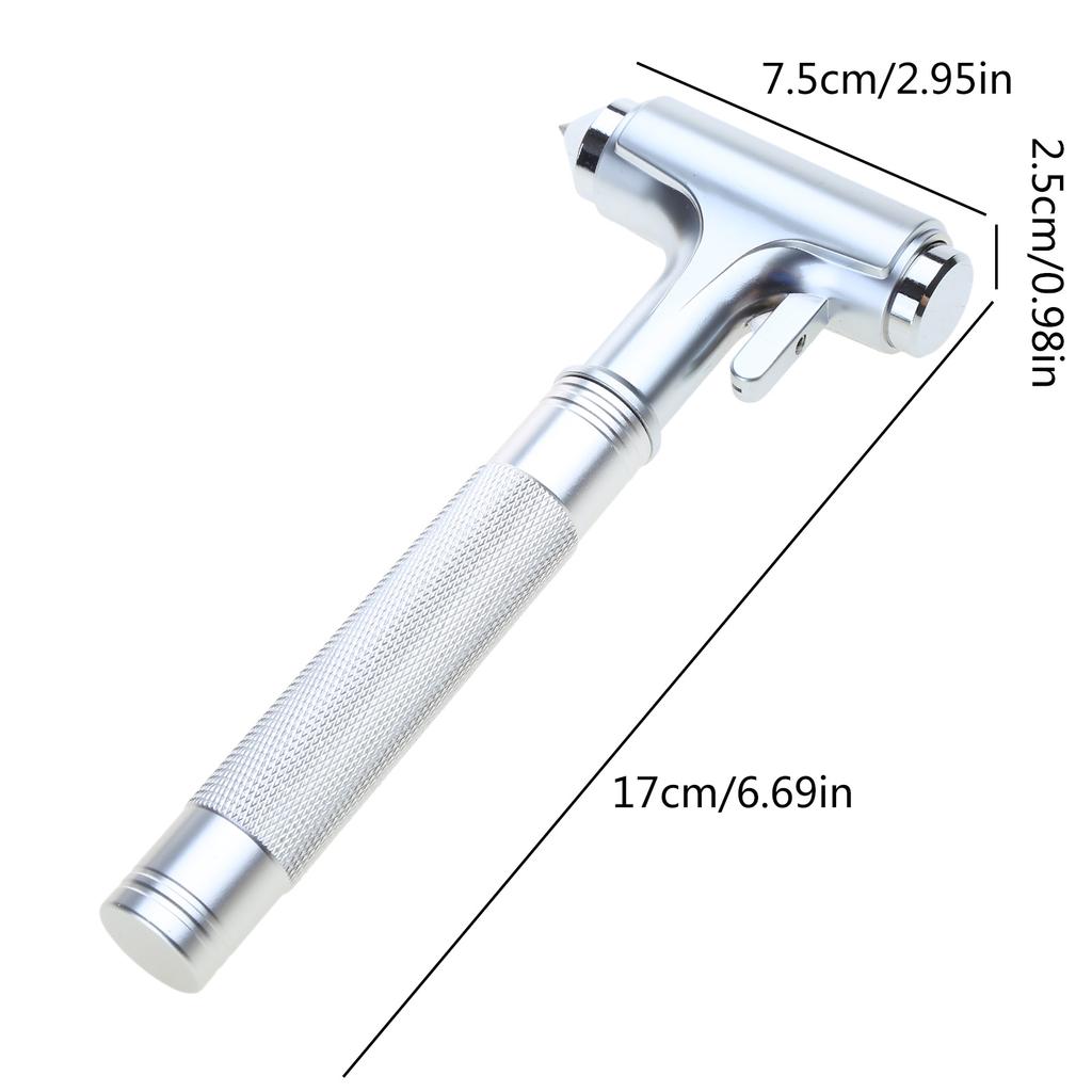 Car Safety Hammer Car Window Breaker Emergency Hammer Seat Belt Cutter Car Tool Life-saving Escape Hammer Aluminum Alloy