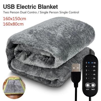 Электрическое одеяло с USB-подогревом, тепловой обогреватель, быстрое безопасное плюшевое зимнее согревание, регулируемая температура, таймер, грелки для дома, комнаты