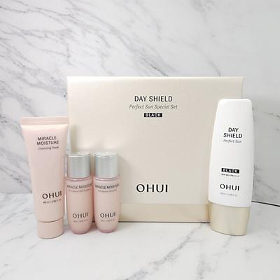 Day Shield Perfect Sun Black Special Set 4 предмета, Антивозрастной, Увлажняющий, Корейская косметика, Kbeauty, образец