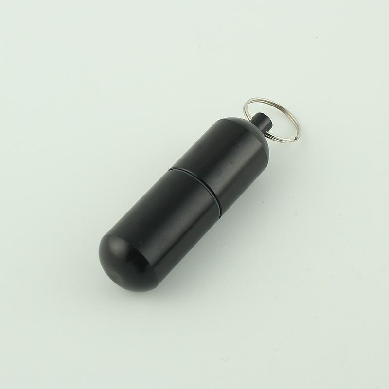 Серебристый алюминиевый сплав, форма капсулы, коробка для сигарет, водонепроницаемый футляр для сигарет, держатель для капсул с таблетками/зубочистками с брелоком, подарок мужчине