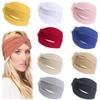 Elastic New Fold Yoga Hairband Turban Running Headwrap Wide Sports Headband Stretch Hair Band