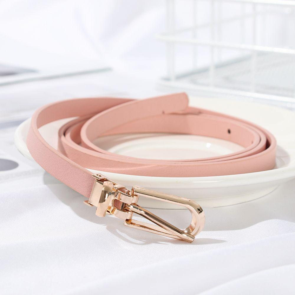 Women Sweater Candy Color Thin Skinny Waistband Adjustable Belt Dress Strap Faux Leather Belts