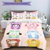 3pcs Cartoon Sanrio Bedding Set - Includes 1 Quilt Cover and 2 Pillowcases, Comfortable Bedding with Stylish Design for Bedroom, Machine Was