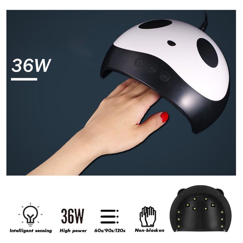 12LED 36W UV Panda Nail Lamp Led Nail Light Сушилка для ногтей Сенсорная кнопка Настройка времени Инструменты для дизайна ногтей