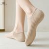 Женские невидимые хлопковые носки-лодочки, дышащие носки до щиколотки, кремового цвета, школьные носки для девочек с низким вырезом