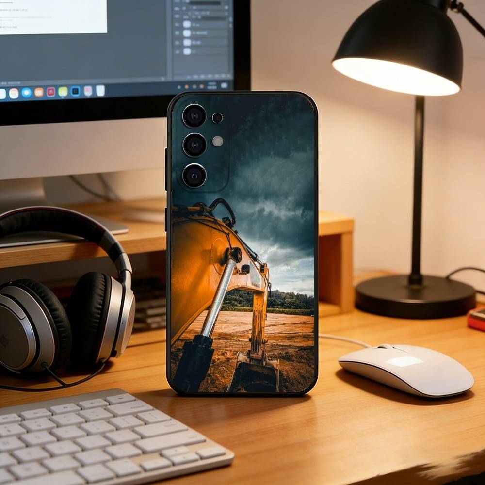 Classic excavator Phone Case For Samsung S25,S24,S21,S22,S23,S30,Ultra,S20,Plus,Fe,Soft Silicone Black Cover