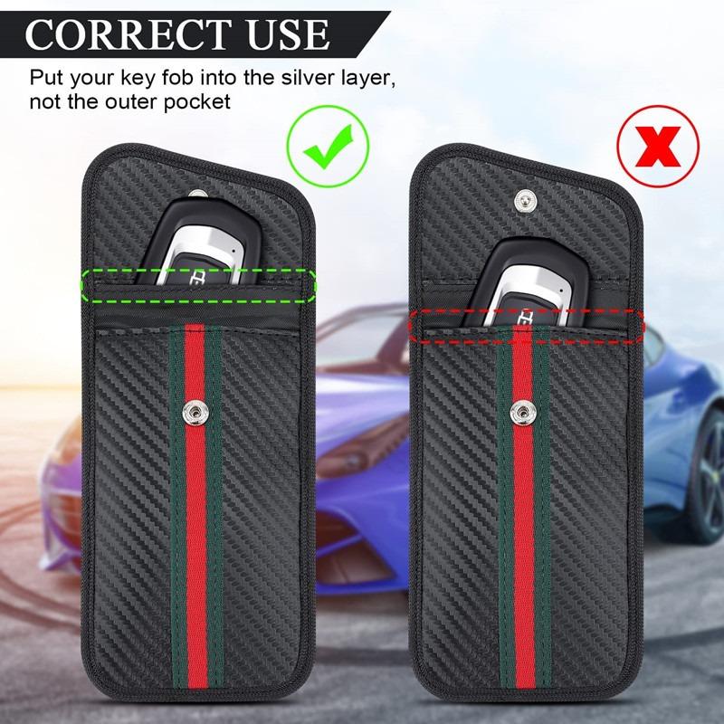 EJK4 2025 Hot For Benz Car Key Signal Blocker Case Faraday Box Anti-Hacking Anti-Theft Key Fob For Mercedes Benz AMG GLK GLE GLC W203