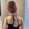 Classic French Silk Scarf: Retro Headband & Hair Ribbon for Women