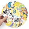50 Bitcoin Commemorative Graffiti Stickers for Suitcase, Laptop, and Car