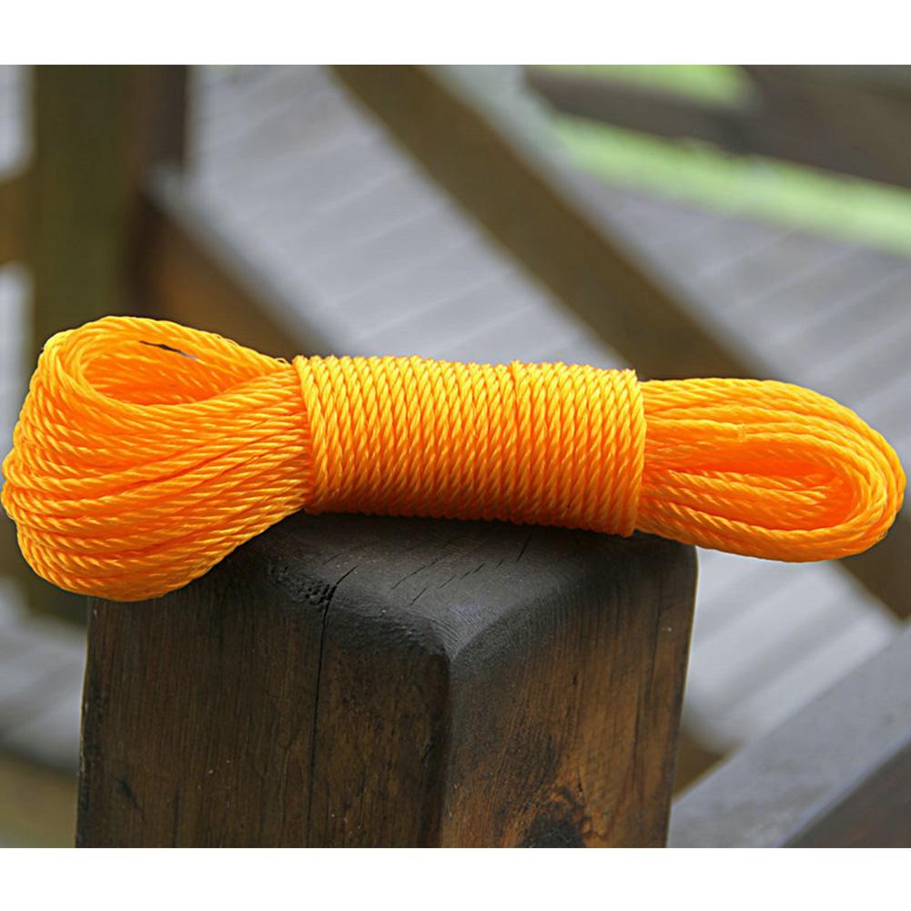 10m/20m Colored Nylon Rope Climbing Traction Tying Shade Net Rope Clothesline Garden Supplies