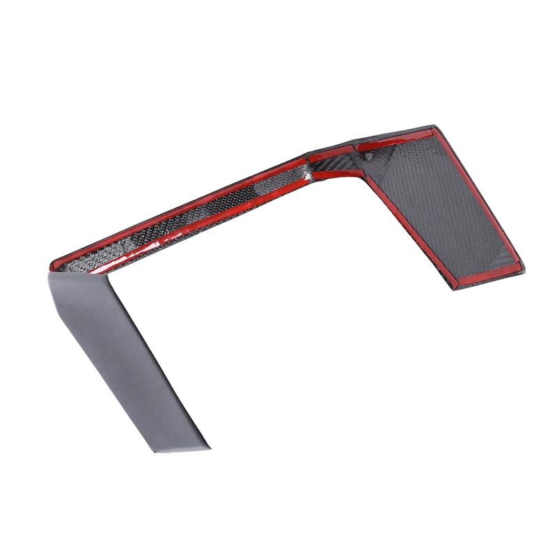 For Tesla Cybertruck 2024-2025 Real Carbon Fiber Car Rear Display Screen Bottom Panel Cover Trim Car Interior Accessories