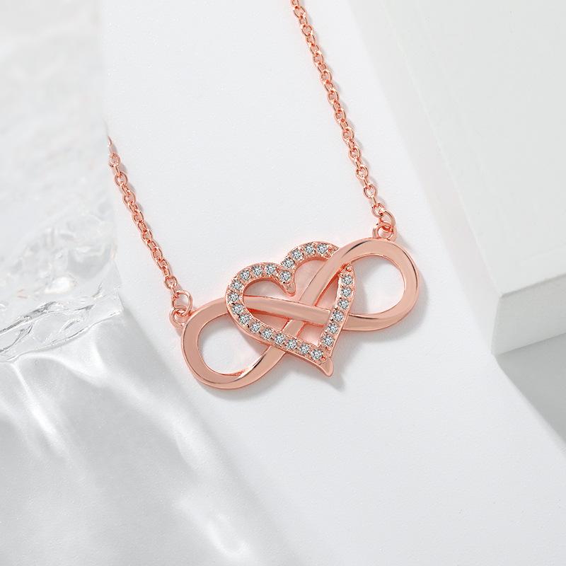 Mother'S Day Gift Lucky 8-Character Collarbone Chain, Mobius Infinite Love Love Necklace