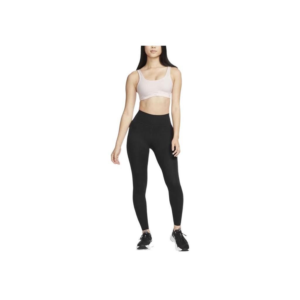 Nike Однотонный спортивный бюстгальтер с широкими бретелями и низкой ударной поддержкой, женское нижнее белье, светло-розовый DM0531-640