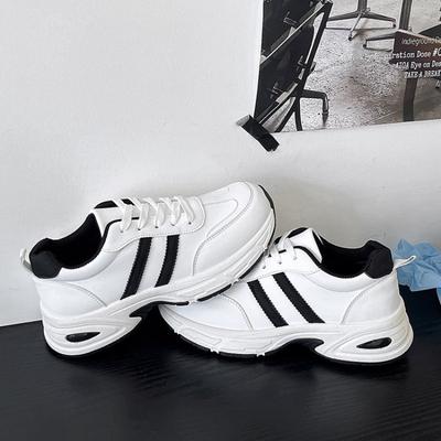 Кроссовки осень и зима новые универсальные студенческие кроссовки на платформе, увеличивающие рост, повседневные кроссовки для папы женские