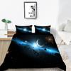 Space Star Printing Household Bedding Single Bed Double Bed Full Size Pillowcase and Quilt Cover 2/3 Beddingome
