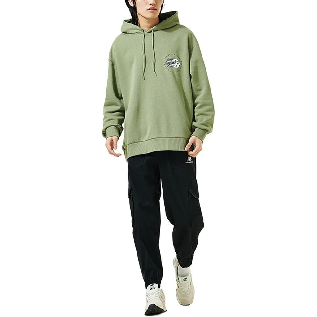 New Balance Толстовка мужская зеленая AMT23348-OLF
