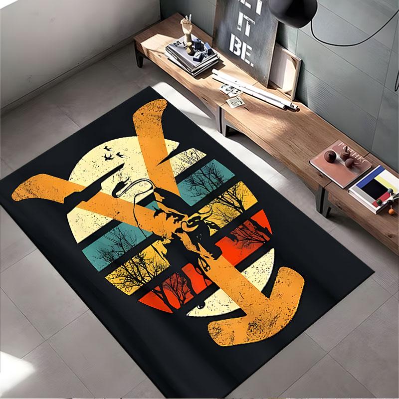 Vintage Cowboy Riding Design suitable as a non-slip mat for the living room or bedroom sofa