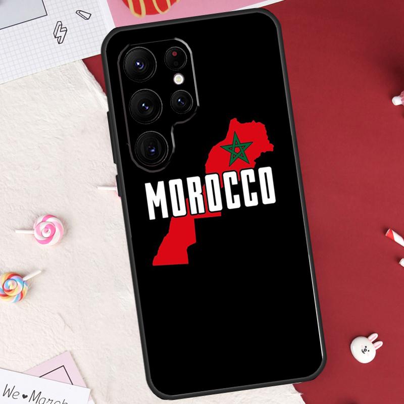 Morocco Flag Moroccan Case For Samsung Galaxy S21 S22 S23 S24 S25 S26 Ultra S10 S25 Plus S25 FE S20 FE Cover Shell