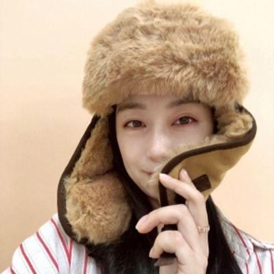 Зимняя теплая шапка-ушанка из коричневого меха