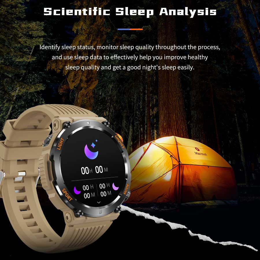 LUCKY START New Smart Watch Heart Rate Monitoring Bluetooth Call Voice Assistant GPS Sports Trajectory Waterproof Fitness SmartWatch