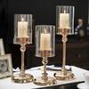 European Glass-Covered Candelabra for Romantic Dinner Table Decoration