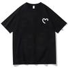 Unisex Summer White Short Sleeve Tee Cute Cartoon Smiling Cheese Block Graphic Print Crew Neck Loose Streetwear Male Casual Tops