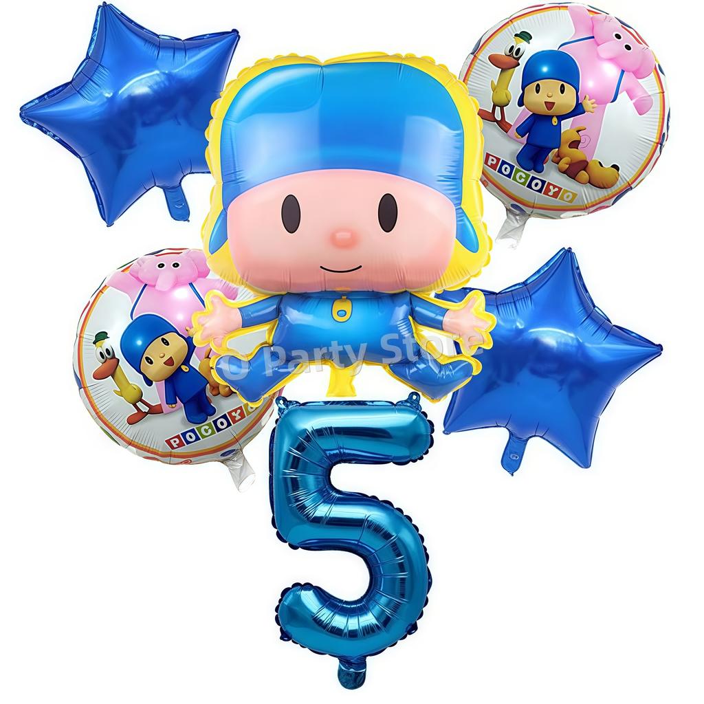 Украшения на День Рождения Pocoyo Одноразовая Посуда Стакан Тарелка Воздушный Шар Баннер Для Детей Подарок Декор для Детского Праздника Товары для Вечеринки Подарок