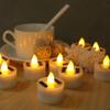 Outdoor Solar Tea Light Led Candles Flameless Waterproof Solar Tea Lights Rechargeable Candles for Party Garden Home Decor Light