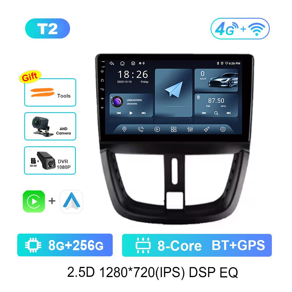 for Peugeot 207 CC 207CC 2006 - 2015 Android Intelligent System Car Radio Multimedia Player GPS Navigation BT 4G Carplay WiFi