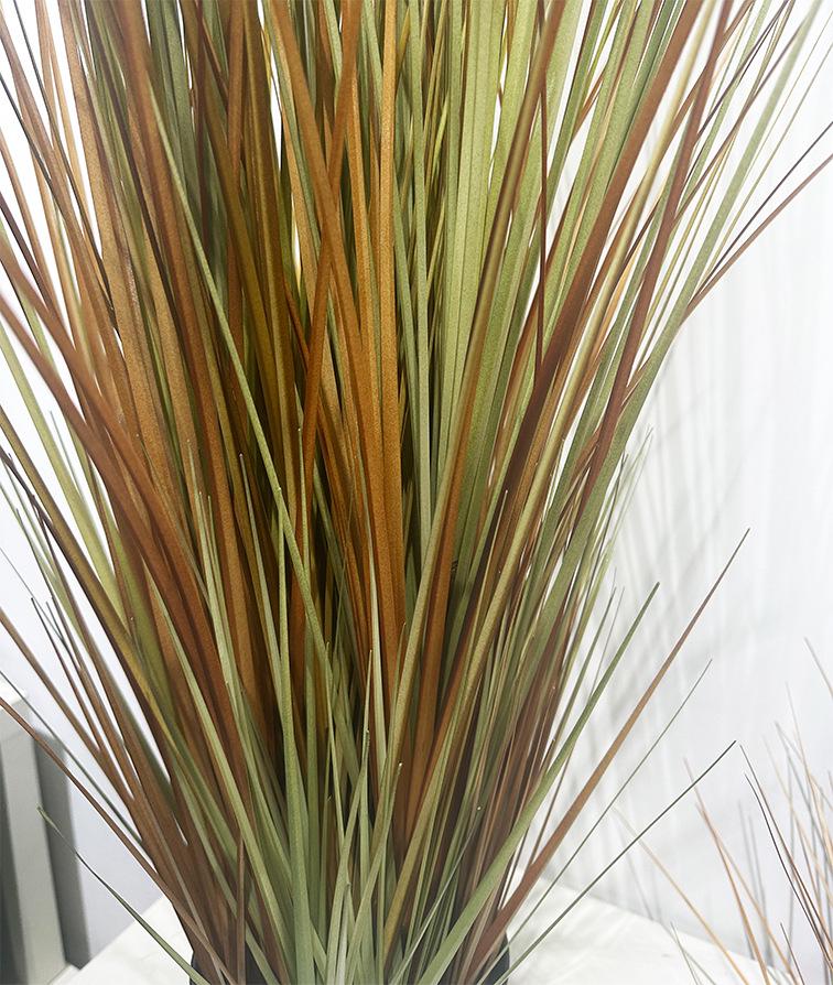 Bionic Foxtail Grass Potted Plant - Green Simulation Onion Grass Decoration for Photography Props