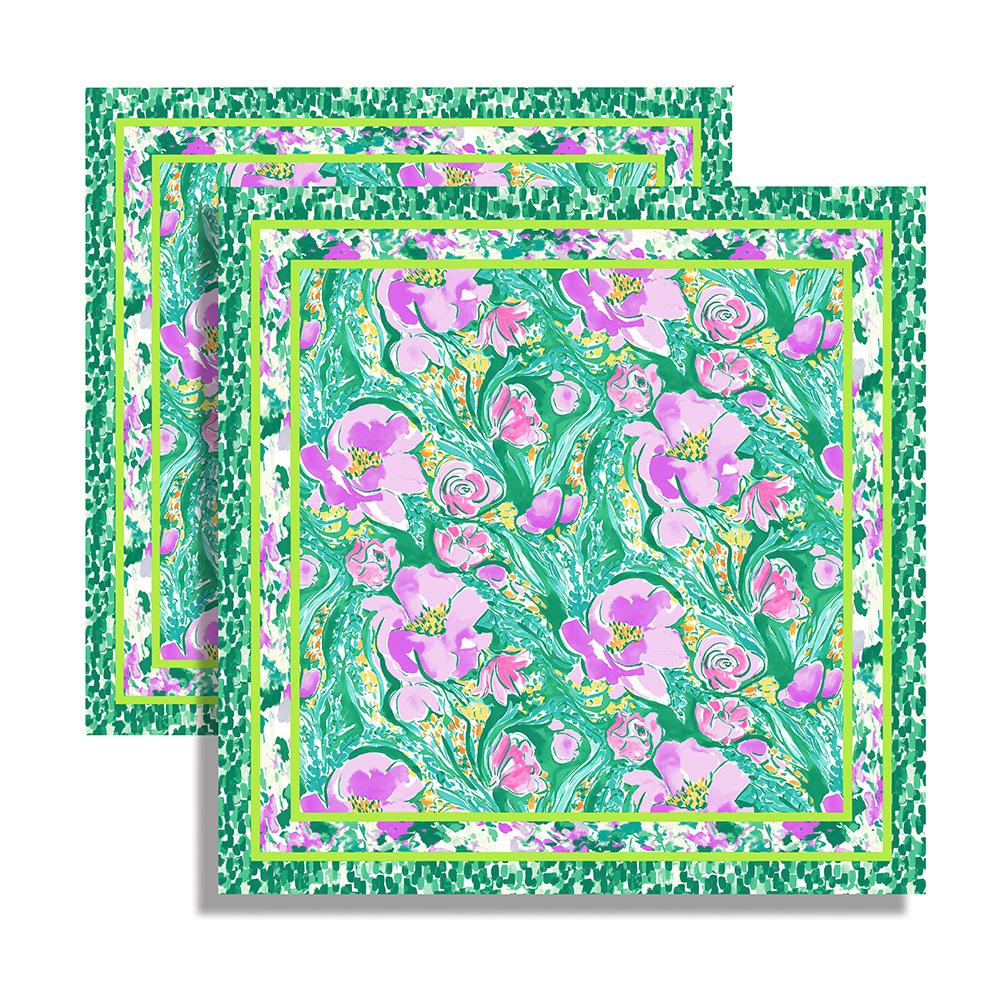 70 * 70 Солнцезащитный маленький квадратный шарф с большим принтом, женский шелковый шарф, тонкий легкий солнцезащитный шарф, повязка на голову