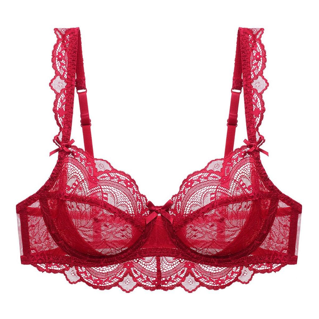 A B C D E Cup Bra Women's Sexy Lingerie Women's Underwear Ultra-thin No Sponge Bra  Anti-sag Lace Bra