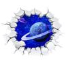 Космическая Галактика Планета Наклейки на Стену для Детской Комнаты Домашний Декор Гостиная Мальчик Спальня Пейзаж Разрушенная Вселенная Настенные Наклейки Muraux