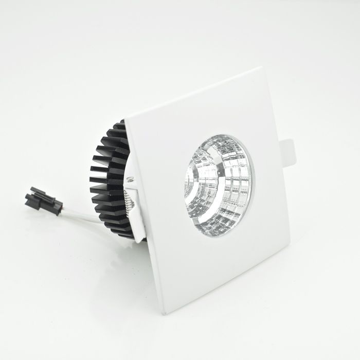 Spot LED Downlight 6W carré fixe étanche IP65