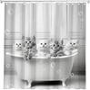 Funny Cat Shower Curtain Retro Cute Kitten In Bathtub Bubble Shower Curtain Fabric Bathroom Accessories 180x180cm