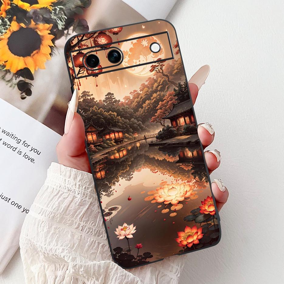 For Google Pixel 8A Case Pixel8 Pro Cute Cat Lion Painted Cover Soft TPU Phone Case For Google Pixel 8 Pro Pixel8A Fundas Bumper