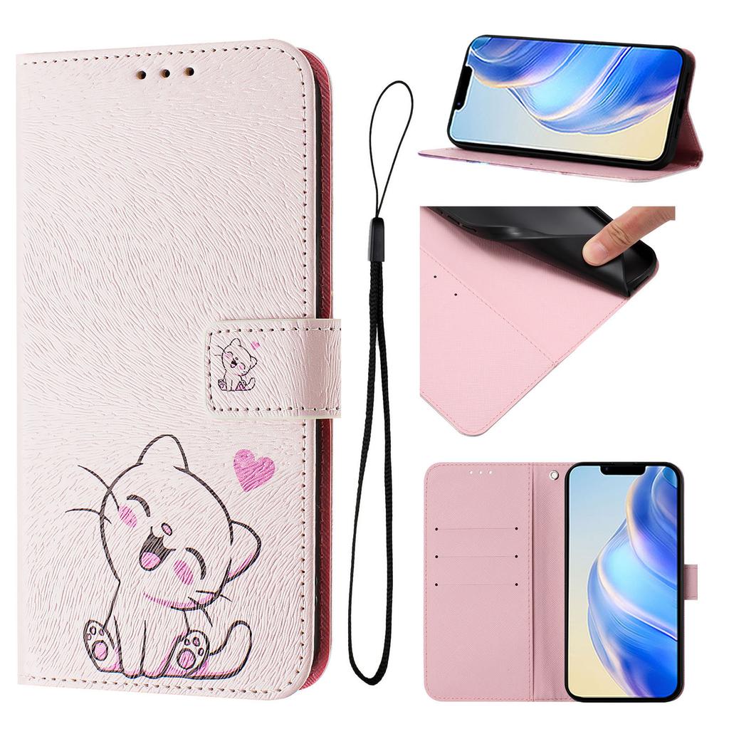 Cute Cat Luxury Painted Leather Case Wallet Book Style Cover for Oppo A72/A52/A92 4G,A36 4G,Reno 8/9,Realme 8/9/10/11/12...