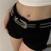 Y2K Women Gothic Belts Rivet Punk Hip Hop Belt Fashion Waist Belts