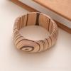 Geometric Wooden Bracelet Square Burlywood Hand Ring Simple Wood Grain Bangle  Unisex