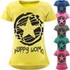 Girls T-shirt with a Print Motif and Faux Pearls