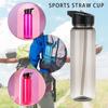 750ml Travel Leakproof with Straw Water Bottles Food Degree Plastic Clear Drinking Cup
